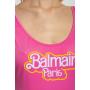 Balmain x Barbie Light pink racerback one-piece with white Balmain Paris logo