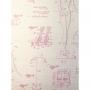 'Barbie™ Blueprint' Grasscloth Wallpaper By Barbie™ - Ballet Slipper
