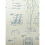 'Barbie™ Blueprint' Grasscloth Wallpaper By Barbie™ - Denim