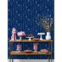 'Barbie™ Blueprint' Wallpaper by Barbie™ - Navy Denim