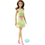 Barbie Pink-Tastic Doll, dress with flowers (lime)