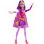 Fire Super Hero Barbie Doll - purple