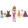 Barbie Pink Passport Fashion Set (blonde)