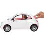 Barbie doll and her chic Fiat 500 Car