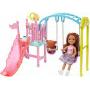 Barbie® Club Chelsea™ Doll and Swing Set Playset with 2 Swings and Slide, Plus Teddy Bear Figure