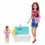 Barbie® Skipper™ Babysitters Inc.™ Playset with Bathtub, Babysitting Skipper™ Doll and Small Toddler Doll Plus Themed Accessories