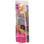 Barbie Doll in black and white striped dress (blonde)