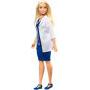 Barbie® Doctor Doll, Blonde Curvy, Wearing in White Coat with Stethoscope