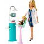 Barbie® Dentist Doll and Playset, Blonde, with Small Patient Doll and Accessories