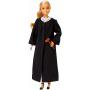 ​Barbie Judge Doll, Blonde, Wearing Black Robe with Gavel and Block