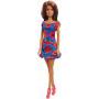 Barbie Doll with blue dress with flowers