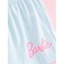 Barbie Bright Blue Slogan Short Pyjamas