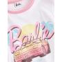 Barbie White Retro Car Graphic Print T-Shirt