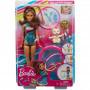Barbie™ Dreamhouse Adventures Teresa™ Spin ‘n Twirl Gymnast Doll, 11.5-inch Brunette, in Leotard, with Accessories