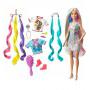 Barbie Fantasy Hair Doll, Blonde, with 2 Decorated Crowns, 2 Tops & Accessories for Mermaid and Unicorn Looks, Plus Hairstyling Pieces, for Kids 3 to 7 Years Old