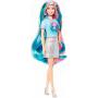 Barbie Fantasy Hair Doll, Blonde, with 2 Decorated Crowns, 2 Tops & Accessories for Mermaid and Unicorn Looks, Plus Hairstyling Pieces, for Kids 3 to 7 Years Old