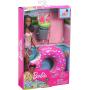 Barbie Doll and Playset with Donut Swim Ring, Table and More, AA