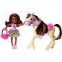 Barbie® Club Chelsea™ Doll and Horse, 6-inch Brunette, Wearing Fashion and Accessories