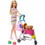 Barbie® Stroll ‘n Play Pups™ Playset with Barbie® Doll, 2 Puppies and Pet Stroller