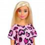 Barbie® Doll, Blonde, Wearing Pink Heart-Print Dress and Shoes