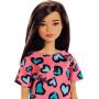 Barbie® Doll in pink dress with hearts