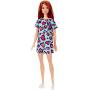 Barbie® Doll in blue dress with hearts