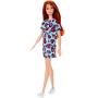 Barbie® Doll in blue dress with hearts