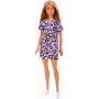 Barbie® Doll in purple dress with hearts