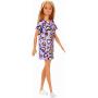 Barbie® Doll in purple dress with hearts