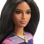 Barbie® Fashionistas™ Doll #147 with Long Brunette Hair & Striped Dress