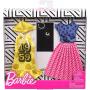 Barbie Clothes: 2 Outfits Doll Feature Polka Dots On A Yellow Hoodie Dress, A Blue Top and Pink Skirt, Plus 2 Accessories