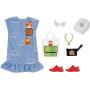 Barbie Storytelling Fashion Pack of Doll Clothes Inspired by Super Mario: Dress with Graphic Print & 6 Accessories Dolls