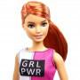 Barbie® Fitness Doll, Red-Haired, with Puppy and 9 Accessories