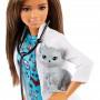 Barbie® Pet Vet  Doll, Brunette, Wearing Career Pet-print Dress