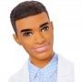 Ken™ Dentist Doll, Brunette, Wearing Professional Dental Coat, 2 Dental Toothbrush and Toothpaste Accessories