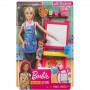 ​Barbie® Art Teacher Playset with Blonde Doll, Toddler Doll, Easel and Accessories