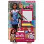 ​Barbie® Art Teacher Playset with Brunette Doll, Easel and Accessories