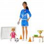 ​Barbie® Soccer Coach Playset with Brunette Soccer Coach Doll, Student Doll and Accessories