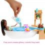 Barbie® Fizzy Bath Doll and Playset, Brunette, with Tub, Puppy & More