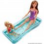 ​Barbie® Dollhouse, Portable 1-Story Playset with Pool and Accessories