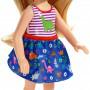 ​Barbie® Club Chelsea™ Doll, 6-inch Blonde Wearing Dinosaur-Themed Look with Removable Skirt, for 3 to 7 Year Olds