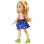 ​Barbie® Club Chelsea™ Doll, 6-inch Blonde Wearing Dinosaur-Themed Look with Removable Skirt, for 3 to 7 Year Olds