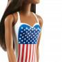 Barbie® Doll, Brunette, in Swimsuit with US Flag