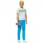 ​Ken™ 60th Anniversary Doll 2 in Throwback Workout Look with T-Shirt, Athleisure Pants, Sneakers & Hand Weight