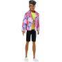 ​Ken™ 60th Anniversary Doll 3 in Throwback Rocker Look with Neon Top, Shorts & Shoes