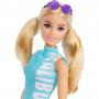 Barbie® Fashionistas™ Doll #158, Long Blonde Pigtails Wearing Teal Sport Top, Patterned Leggings, Pink Sneakers & Sunglasses