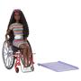 Barbie® Fashionistas™ Doll #166 with Wheelchair & Crimped Brunette Hair