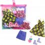 ​Barbie® Fashions 2-Pack Clothing Set, 2 Outfits for Barbie® Doll Include Yellow Plaid Dress, Floral Top, Denim Skirt & 2 Accessories