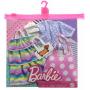 ​Barbie® Fashions 2-Pack Clothing Set, 2 Outfits for Barbie® Doll Include Pink Polka-Dot Jumper, Purple Polka-Dot Top, Striped Dress & 2 Accessories