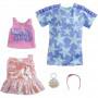 ​Barbie® Fashions 2-Pack Clothing Set, 2 Outfits for Barbie® Doll Include Star-Print Dress, Pink Iridescent Skirt, Graphic Tank & 2 Accessories